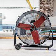 Hyper Tough SFDC-750T 30 inch High Velocity Tilted Drum Fan Red & Black