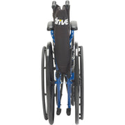 Drive Medical BLS16FBD-ELR Blue Streak Wheelchair with Flip Back Desk Arms, Elevating Leg Rests