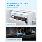 Midea 12,000 BTU Smart Inverter U-Shaped Window Air Conditioner, Energy Star Certified, Wi-Fi Enabled, Ultra Quiet, White, MAW12V1QWT