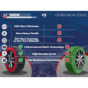 K & K Automotive Snow Socks for Tires, XX-Large