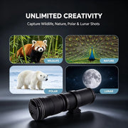 JINTU 420-800mm Telephoto Lens, f/8.3-16 Manual Zoom, Super HD Multi-Coated Glass, Lightweight Metal Body, Compatible with Canon DSLR Cameras