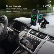 iHome Magnetic Velo Phone Case for iPhone 15 Pro- Pastel Purple