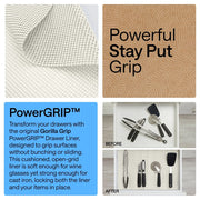 Gorilla Grip PowerGRIP Drawer Shelf Liner, Non-Adhesive, 12in x 30ft, Snow White