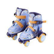 Bluey Kids Training Roller Skates, Adjustable Size 9-12, Light Up 54mm Polyurethane Wheels, ABEC 5 Bearings, Durable PVC, Foam Lining, Unisex, ARO104LU241