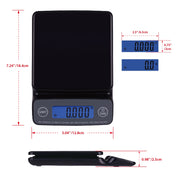 Mainstays EK3840HWM 6LB High Precision Digital Kitchen Scale with Blue Backlit, Black