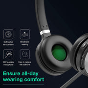 Yealink WH62 Dual UC Wireless Noise Canceling Headset, Over-Ear, Bluetooth 5.0, USB, DECT, Black, 1308006