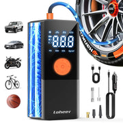 Loheer Tire Inflator Portable Air Compressor for Car Tires 150PSI Cordless with Battery and 12V DC, with Pressure Gauge