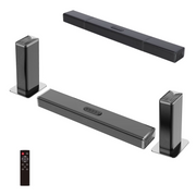 Ccdes 3 in 1 Detachable Sound Bar, 100W Bluetooth 5.0 Surround Sound System, 6 EQ Modes, ARC Optical AUX Connection, Wall Mount, Black