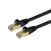 StarTech.com Cat6a Shielded Ethernet Cable, Snagless RJ45, 10 Gigabit, 9 ft, Black, C6ASPAT9BK