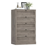 Homfa HOS-PB-215 5 Drawer Farmhouse Vertical Dresser Drawers, Gray