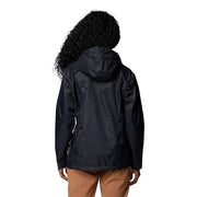 Columbia Women's Arcadia II Rain Jacket, Waterproof Omni-Tech, Lightweight, Packable, Black, Large, 153411