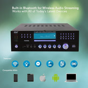 Pyle PD3000BA Bluetooth Home Theater Preamplifier, Audio/Video Receiver System with CD/DVD Player