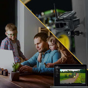 Vosker V150 Outdoor Cellular Security Camera, Solar Powered, Motion Activated 1080p Photo Capture, Night Vision, Wireless, 2 Pack