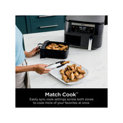 Ninja DZ090 Foodi 6 Quart 5-in-1 DualZone 2-Basket Air Fryer with 2 Independent Frying Baskets