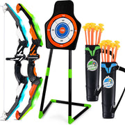 Beefunni Bow and Arrow for Kids, Light Up Archery Toy Set with 20 Suction Cup Arrows