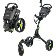 XDriveMax Golf Push Cart, 3-Wheel with 360 Swivel Front Wheel, Umbrella Stand, Multi-Functional Storage, Lightweight Durable Frame, One-Step Folding, 18694653934
