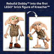 LEGO Harry Potter Dobby the Free Elf 2-in-1 Building Toy with 379 Pieces and Iconic Accessories, Multicolor, Ages 8+, 76469
