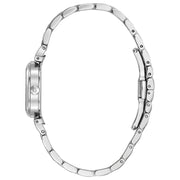 Bulova Women's Diamond Stainless-Steel Watch, Black Mother-of-Pearl Dial, 24mm Case, Adjustable Link Bracelet, 96P169