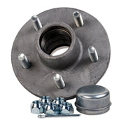 CE Smith Trailer Hub Kit, 1 Inch Stud, 5x4.5 Inch Bolt Pattern, Galvanized, 1250 lb Capacity, 13215
