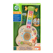 VTech LeapFrog Strum & Count Wooden Guitar, Interactive Musical Toddler Toy with 8 Colorful Fret Keys, Light-Up Neck, Movable Squirrels Tail, Eco-Friendly Wood