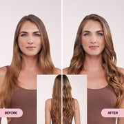 L'ange Hair Le Curl Titanium Curling Wand, 1.25-Inch Clip-Free Barrel, Pink, All Hair Types, Professional Styling Tool