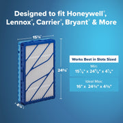 3M Filtrete Refillable Air Filter Kit, 16x25x4, MPR 1550, MERV 12, 1 Reusable Frame with 2 HVAC Filters, White, RS2001-4-2P-EC