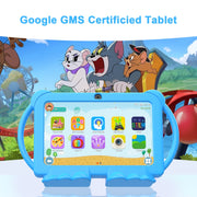 HDTABLET Kids Tablet, 7 Inch Android 14, 4GB RAM, 32GB Storage, 1TB Expandable, Parental Control, IPS Screen, Dual Camera, Shockproof Case, Pink