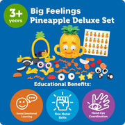 Learning Resources Big Feelings Pineapple Deluxe Set Educational Toy, Social Emotional Learning with 40+ Double-Sided Face Pieces, Emotions Poster, Mirror, Yellow, LER6375