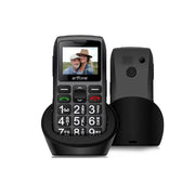 artfone C1+4G 2.4'' 4G Volte 64GB Storage Big Button GSM Unlocked Cell Phone for Seniors, Black