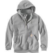 Carhartt 608100617 Rain Defender Loose-Fit Heavyweight Quarter-Zip Hooded Long-Sleeve Sweatshirt for Men - Heather Gray - L