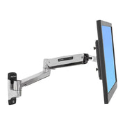 Ergotron LX Sit-Stand Wall Mount LCD Arm, Articulating Monitor Mount for Screens Up to 42 in, Supports 7 to 25 lbs, Polished Aluminum, 45-353-026