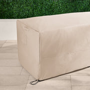 Better Homes & Gardens Bellamy Outdoor Patio Sofa, Dark Brown Wicker with Cream Cushions, 3-Seater, BH57STWMTS27803