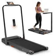 Marnur AQC998 2 in 1 Folding Treadmill 2.5HP Under Desk Treadmill for Fitness with LED Display, Black
