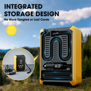 Ophanie 12V DC Tire Inflator, 160 PSI Pressure Gauge, Dual Digital Display, Automatic Shutoff, Emergency LED Light, Compact Design, Powered by Cigarette Lighter