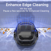 WYBOT A1 Cordless Robotic Pool Cleaner, Automatic Vacuum for In-Ground Pools, Dual-Motor Suction 2140 GPH, Dual-Layer Filtration, 4 Cleaning Modes, 120-Min Runtime, Black & Green