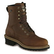 Irish Setter Mesabi Waterproof 8in Soft Toe Logger Boots, Brown Leather, 10.5 W, 83829