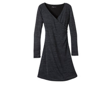 Prana Women's Nadia Dress, Long Sleeve, Wool Blend with Stretch, Fully Lined, Solid Coal, X-Large, W3NADI315
