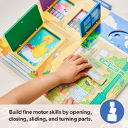 Melissa & Doug Sesame Street Wooden Daily Routines Activity Board, Interactive Learning Toy for Toddlers, FSC-Certified Wood, Multi-Color