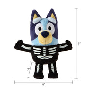 Dandee International Bluey Glow-In-The-Dark Skeleton Plush, Ultra-Soft Polyester, 7.5 in x 4.5 in