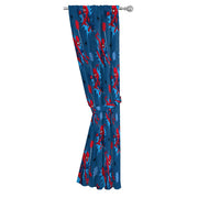Jay Franco Marvel Spiderman Spidey Daze Kids Drapes Set, Blue, 84 Inch, 4 Piece with Tiebacks