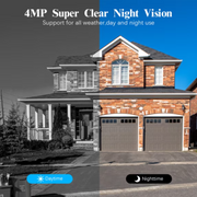 OOSSXX OSX-WSC3PC 100% Wire-Free Wireless Solar Cameras 2-Way Audio PIR Detection Outdoor Surveillance System