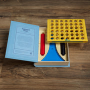 Winning Solutions Connect 4 Vintage Bookshelf Edition Board Game, Fabric-Wrapped Book Case, 42 Wooden Checkers, 10.6 x 8.4 x 2.6 in, 2 lb, 43417