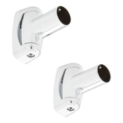 Signature Hardware Shower Curtain Rod Swivel Flanges (Zinc) FOR Curved Rods Chrome