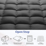 JUSTLET JUSTLETFGLGK Extra Thick King Mattress Topper, Cooling Mattress Pad Cover, 2