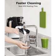 Casualife Cold Press Masticating Juicer, 800W Motor, 5.4-Inch Wide Feed Chute, 2 Speeds, Black