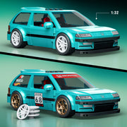 Mattel Brick Shop Hot Wheels Custom 90 Honda Civic EF Building Toy Kit, 248 Pieces, Collectible Model Car Set, JHF62