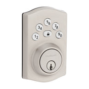 Kwikset Powerbolt 240 Electronic Deadbolt Door Lock, Satin Nickel, 5-Button Keypad, Customizable User Codes, Auto Lock, Intrusion Alert