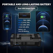 Avapow A68 6000A Car Battery Jump Starter, Black