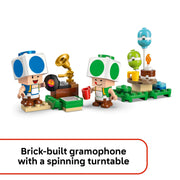 LEGO Super Mario Party at Toads House Building Set, 276 Pieces, Includes Blue and Green Toad Figures, Interactive Action Tags, Ages 7+