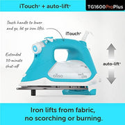 Oliso TG ProPlus Steam Iron, 1800 Watt, Diamond Ceramic-Flow Soleplate, Auto Lift, 12.7 oz Side-Fill Tank, 12-Foot 360 Swivel Cord, Orchid